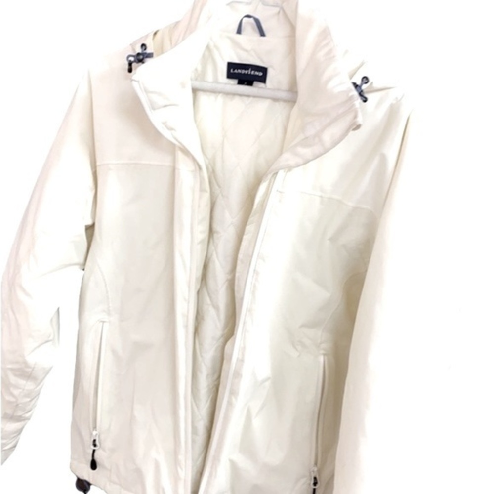 Lands End Ladies White Jacket